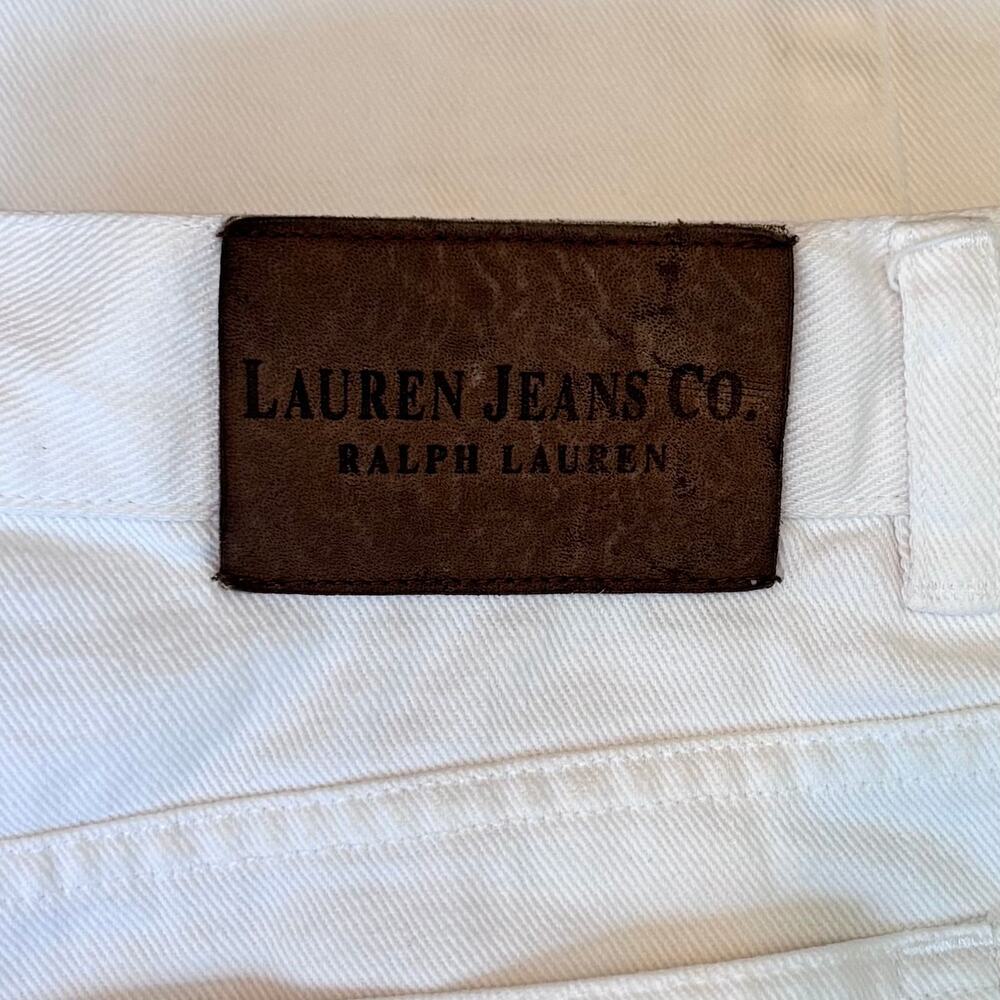VTG 90s Ralph Lauren Jeans Co. Straight Leg Jeans White High Waist Women Size 12 - Picture 8 of 10